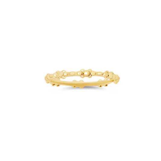 ARGENTO VIVO THE FREYA FLOWER BAND RING