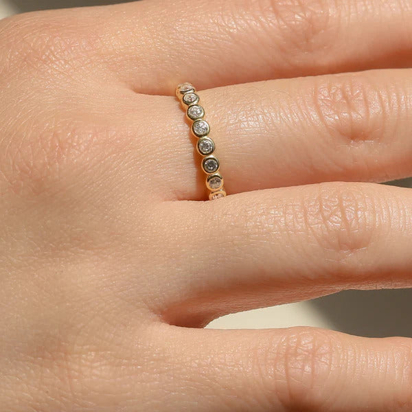 ARGENTO VIVO CZ BEZEL RING
