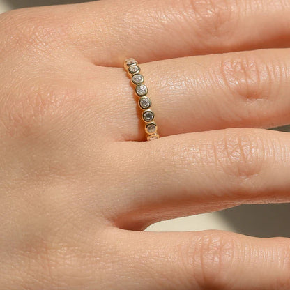 ARGENTO VIVO CZ BEZEL RING