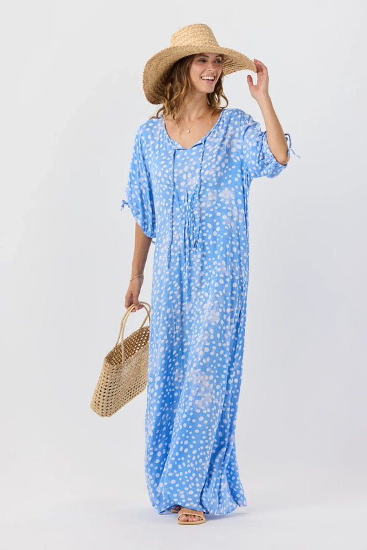 Tiare Hawaii Todos Santos Maxi Dress - Pebbles Chambray