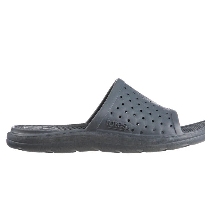 Totes Men's Perforated Ara Slide with Everywear Technology