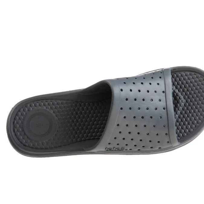 Totes Men's Perforated Ara Slide with Everywear Technology