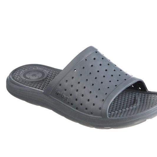 Totes Men's Perforated Ara Slide with Everywear Technology