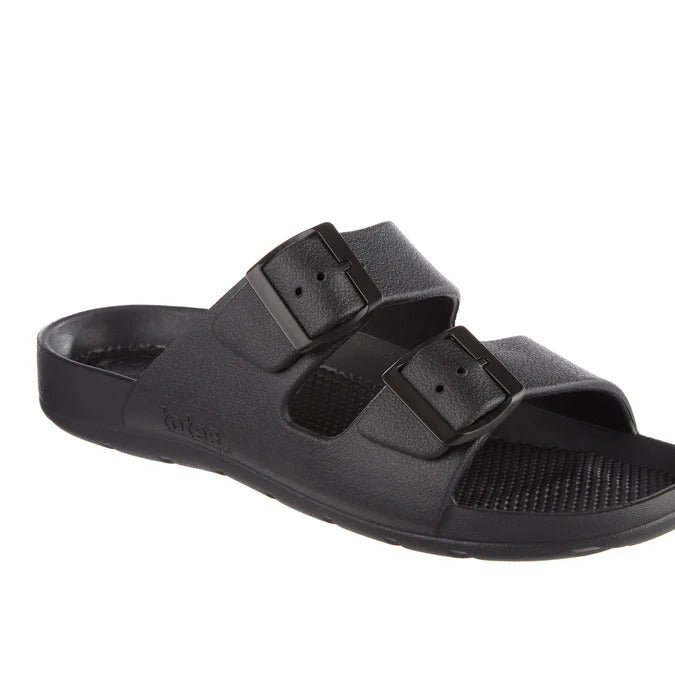 Totes Men's Double Buckle Adjustable Slide with Everywear