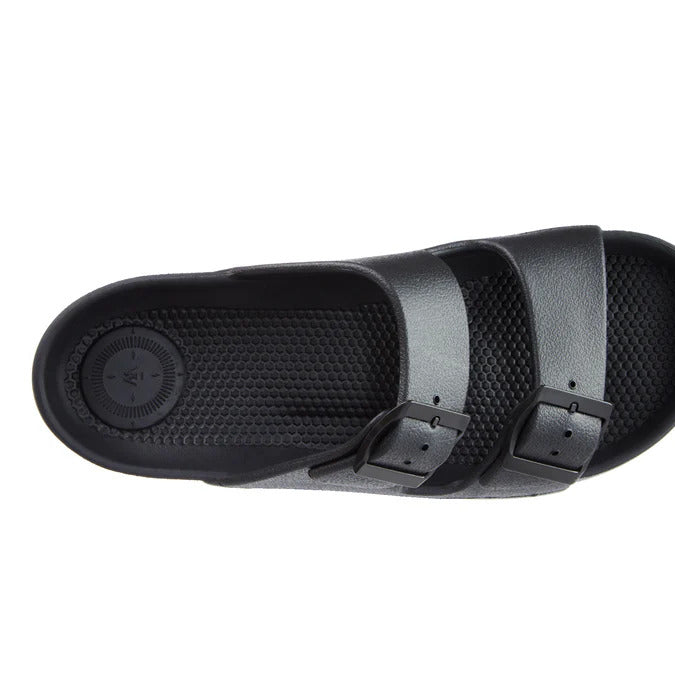 Totes Men's Double Buckle Adjustable Slide with Everywear