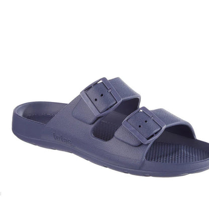 Totes Men's Double Buckle Adjustable Slide with Everywear