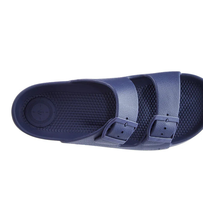 Totes Men's Double Buckle Adjustable Slide with Everywear