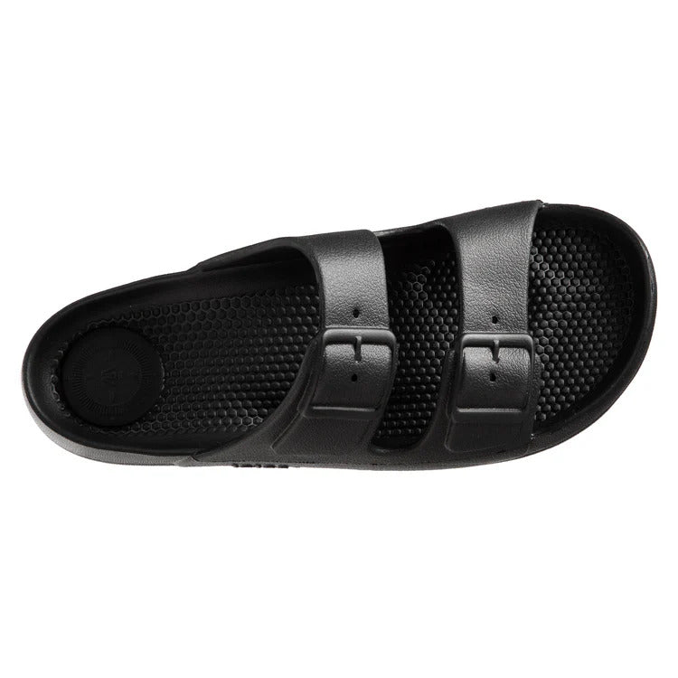 Totes Men's Double Buckle Slide with Everywear Technology