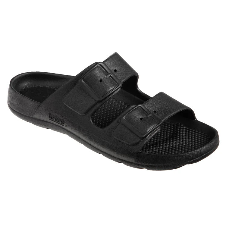 Totes Men's Double Buckle Slide with Everywear Technology