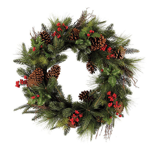 Ballard Designs Mixed Pine & Berry Wreath