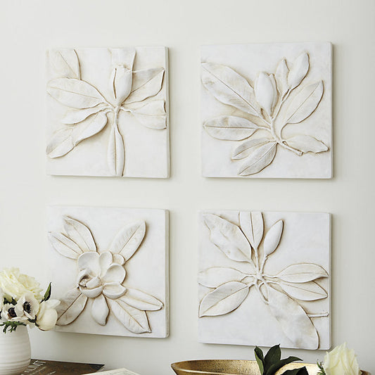 Ballard Designs Magnolia Plaques - Set of 4