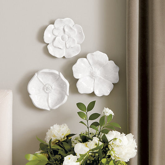 Ballard Designs Ceramic Blooms Wall Decor - Set of 3