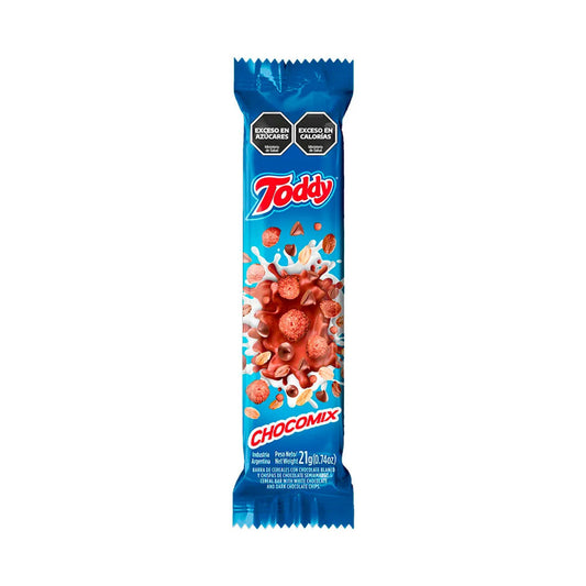 Pampa Direct Toddy Chocomix Cereal Bar White Chocolate & Sweet Chocolate Chips, 420 g / 14.81 oz (box of 20)