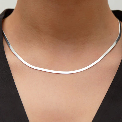 ARGENTO VIVO HERRINGBONE CHAIN NECKLACE