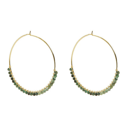 ARGENTO VIVO THE ROSALIE BEADED HOOP