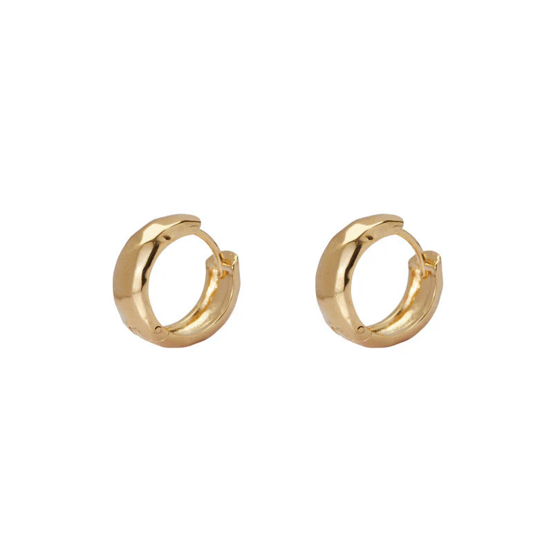 ARGENTO VIVO THE SMALL HAMMERED DOME HOOP