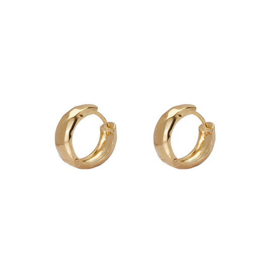 ARGENTO VIVO THE SMALL HAMMERED DOME HOOP