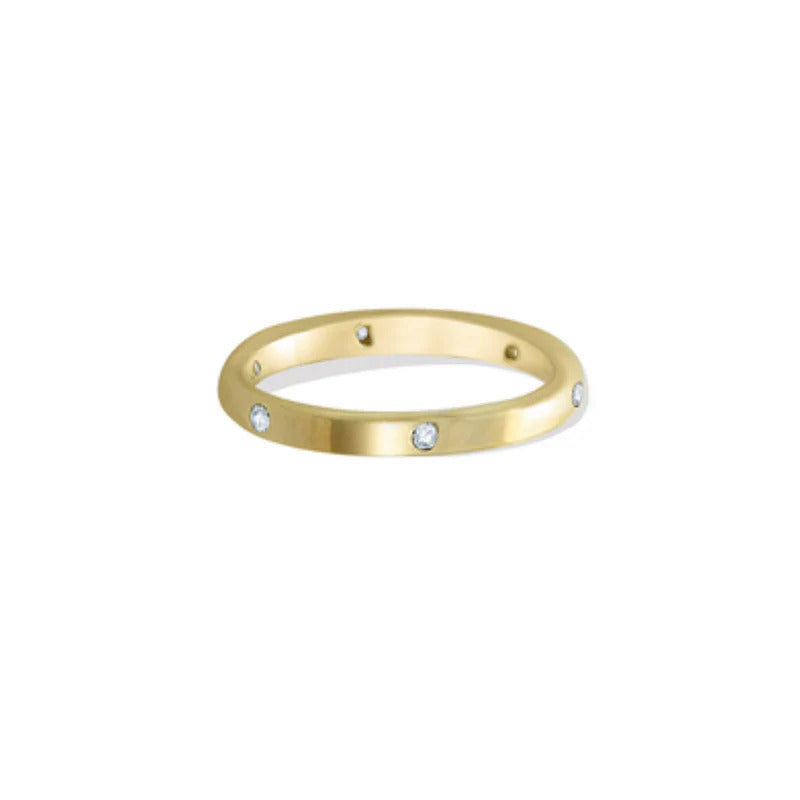 ARGENTO VIVO SOLID CZ INFINITY BAND