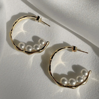 ARGENTO VIVO NINA PEARL HOOP
