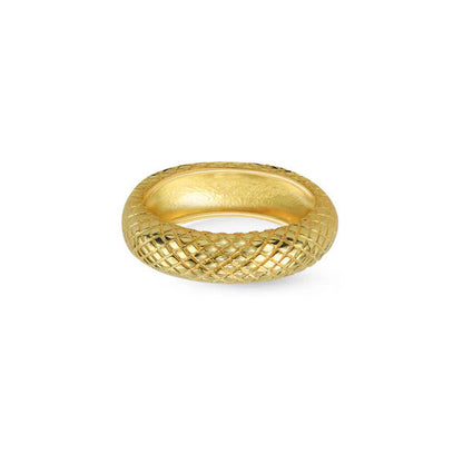 ARGENTO VIVO THE TEXTURED CYLINE RING