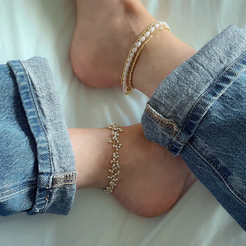 ARGENTO VIVO THE CECILIA NUGGET ANKLET