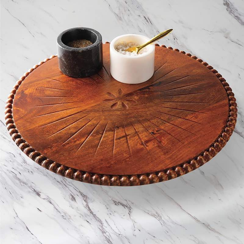 VivaTerra Mango Wood Lazy Susan