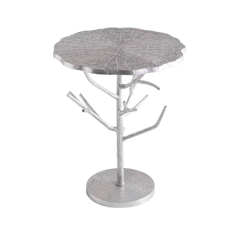 VivaTerra Recycled Metal Branch Side Table - Silver