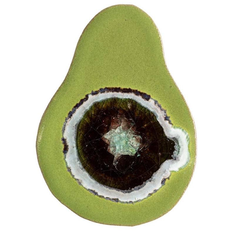 VivaTerra Ceramic Fruit and Veggie Shaped Coasters - Avocado