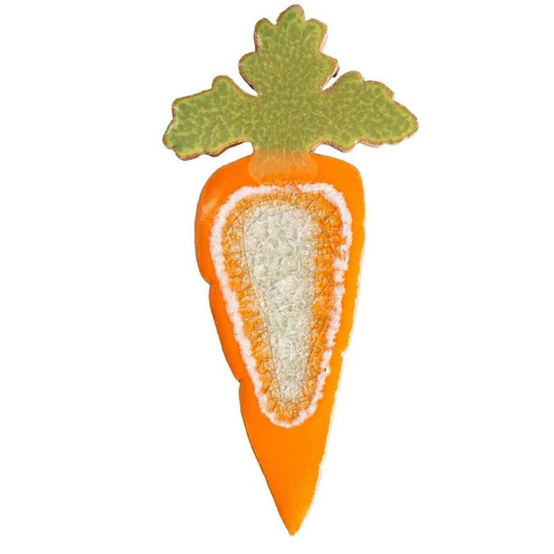 VivaTerra Ceramic Fruit and Veggie Shaped Coasters - Carrot