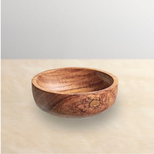 VivaTerra Chiku Teak Wood Bowl, Small