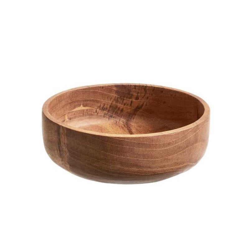 VivaTerra Chiku Teak Wood Bowl, Medium