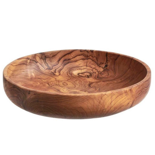 VivaTerra Chiku Teak Wood Bowl, Large