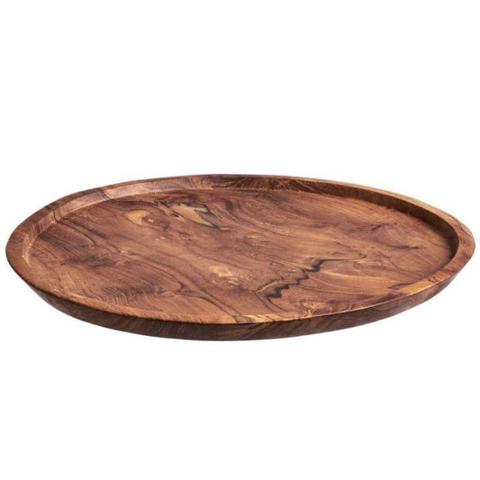 VivaTerra Chiku Teak Wood Tray, Large