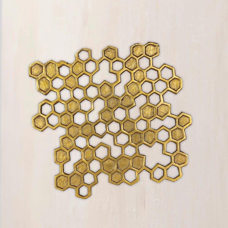 VivaTerra Brass Plated Honeycomb Trivet