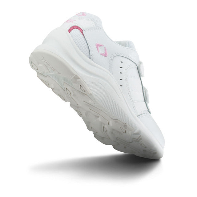 Apexfoot Women's Double Strap Walking Shoe - White