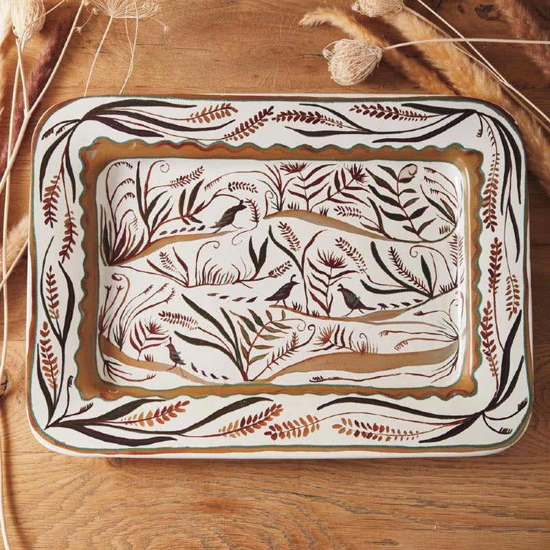 VivaTerra Quail's Run Ceramic Platter