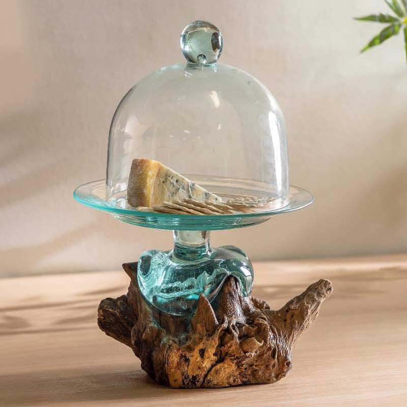 VivaTerra Artisan-Poured Glass Cloche