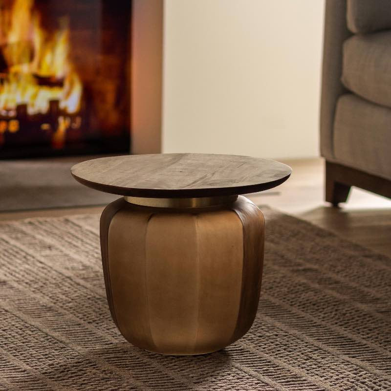 VivaTerra Robusto Frosted Glass Side Table