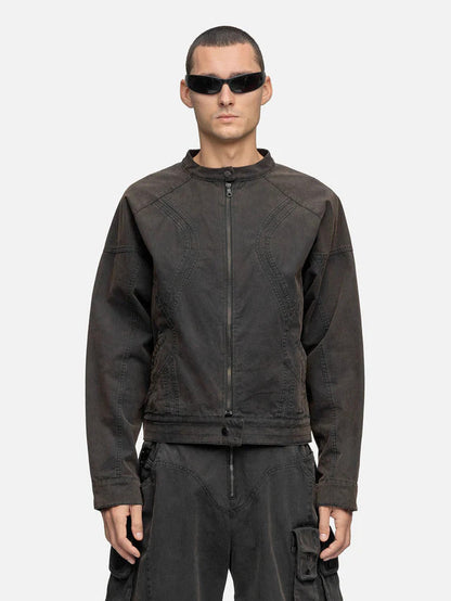 BLACKTAILOR CANVAS BIKER JACKET RUST