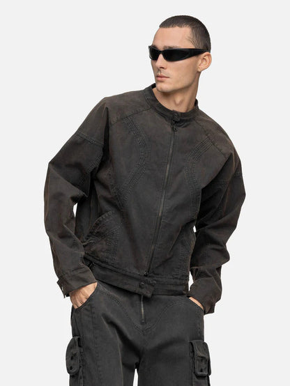 BLACKTAILOR CANVAS BIKER JACKET RUST