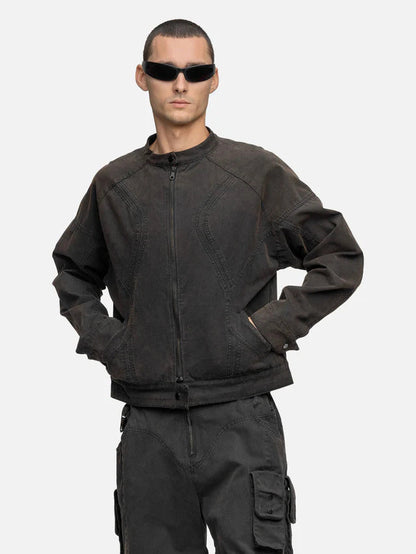 BLACKTAILOR CANVAS BIKER JACKET RUST