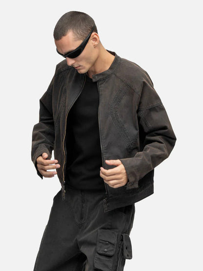 BLACKTAILOR CANVAS BIKER JACKET RUST