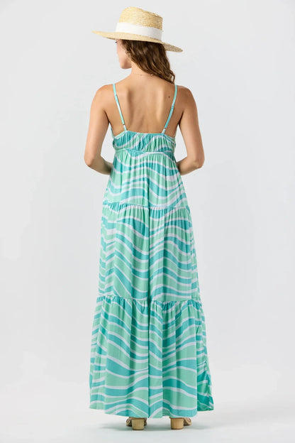 Tiare Hawaii Waikiki Maxi Dress - Wavey Teal