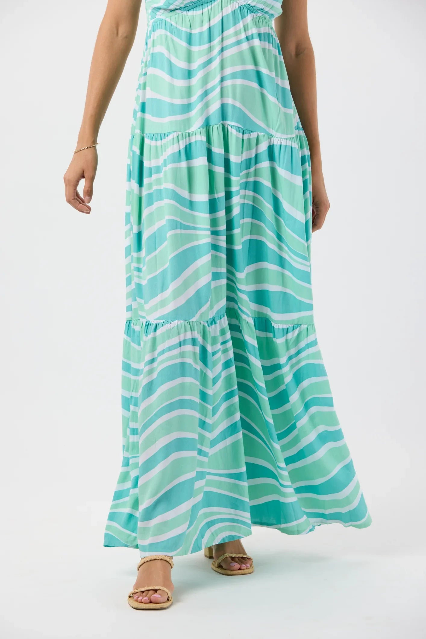 Tiare Hawaii Waikiki Maxi Dress - Wavey Teal