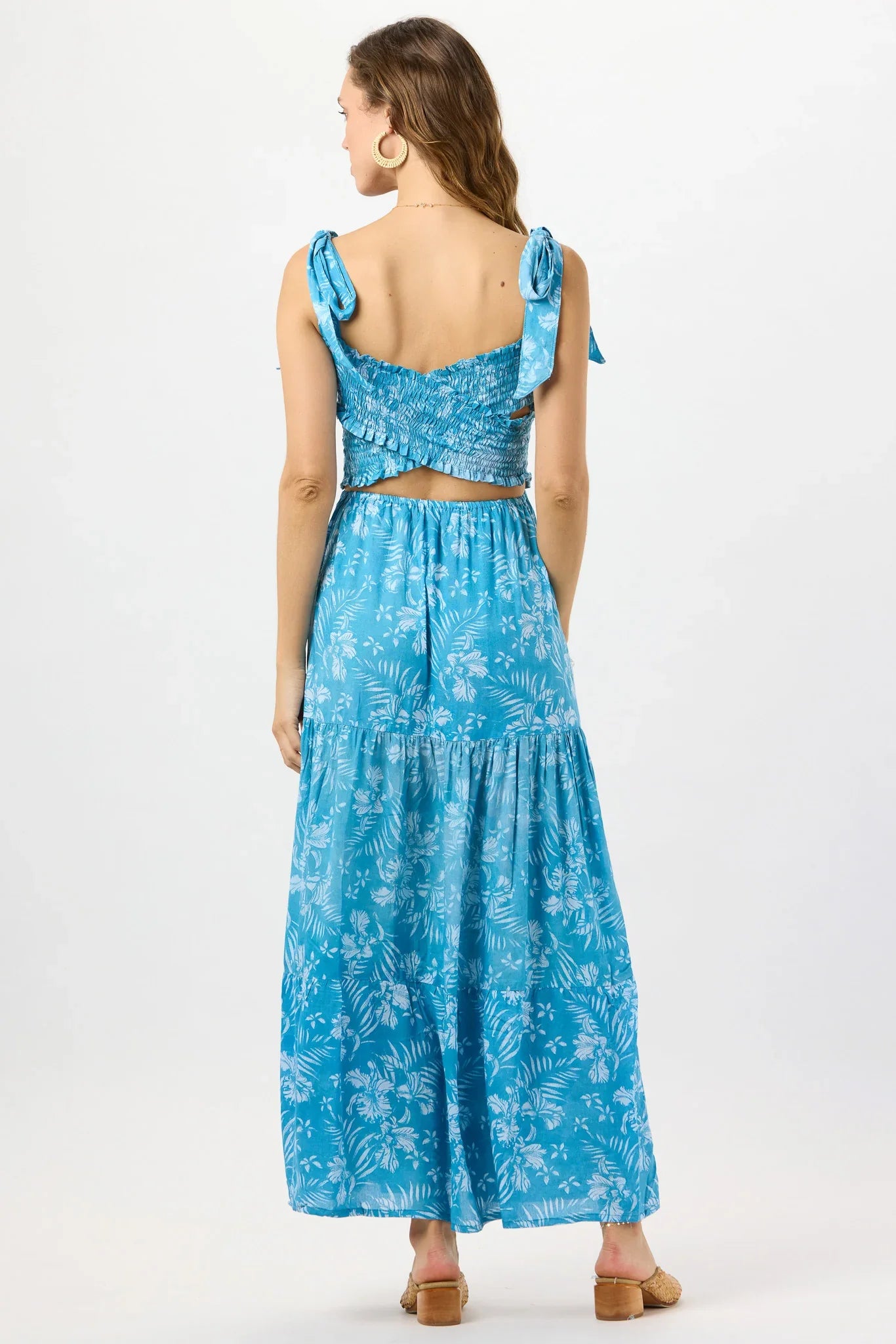 Tiare Hawaii Waverly Maxi Dress - Batik Orchid Blue