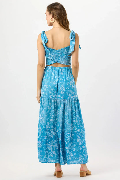 Tiare Hawaii Waverly Maxi Dress - Batik Orchid Blue