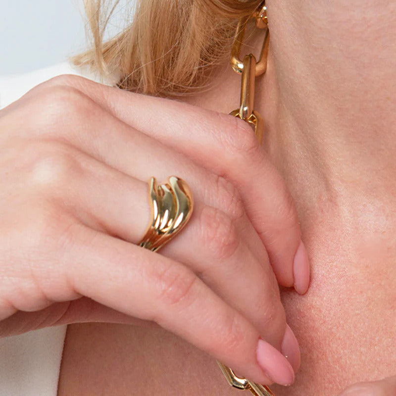 ARGENTO VIVO THE DOME ORGANIC RING