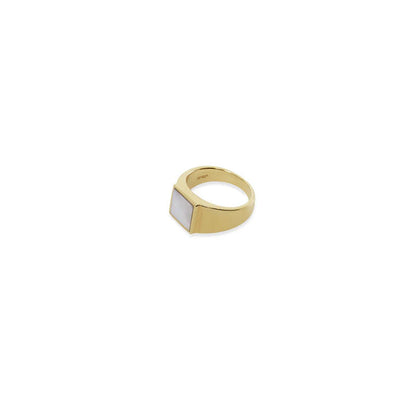 ARGENTO VIVO THE MOTHER OF PEARL SQUARE RING