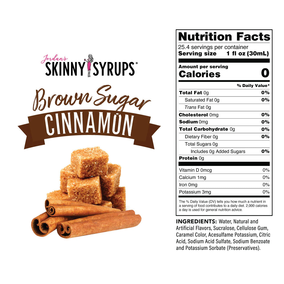 Skinny Mixes Sugar Free Brown Sugar Cinnamon Simple Syrup