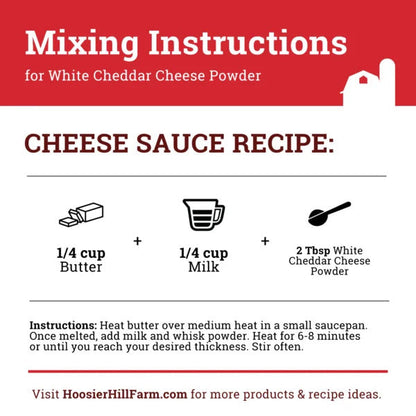 Hoosier Hill Farm White Cheddar Cheese Powder